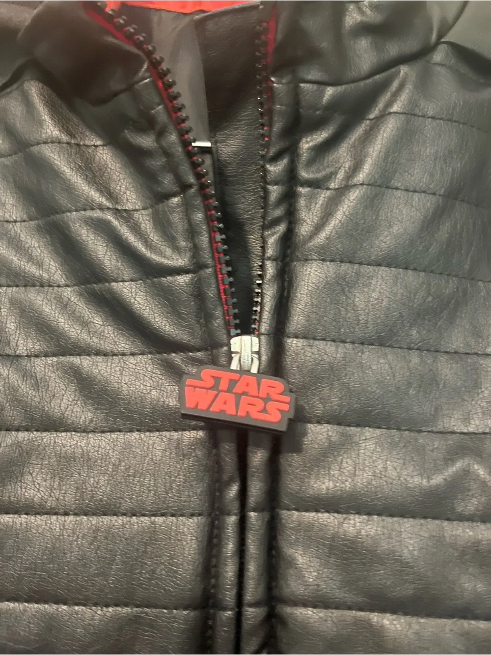 Disney Star Wars KYLO REN black hooded premium Jacket size 9-10 like new.
